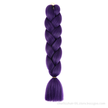 Wholesale 24'' Ombre Yaki Jumbo Braids Pre-stretched Crochet Synthetic Afro Braiding Hair Extensions Expression Braiding Hair